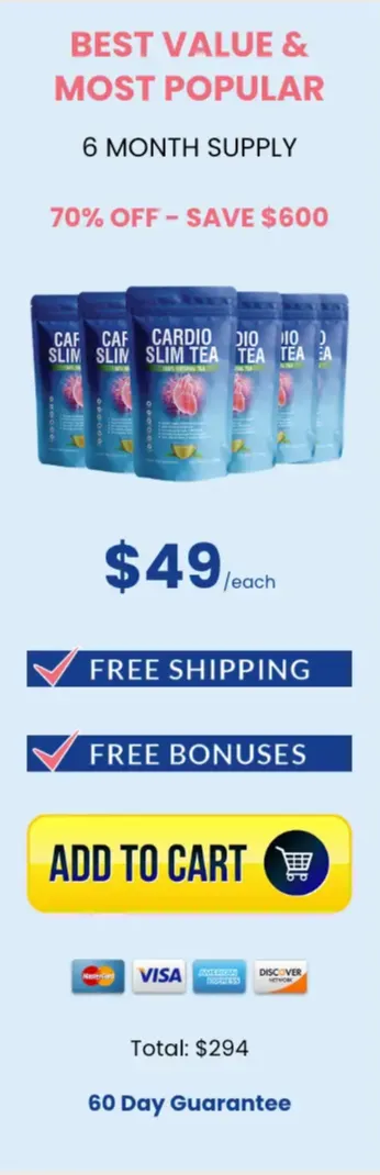 Cardio Slim Tea Buy 6 Bottles