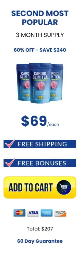 Cardio Slim Tea Buy 3 Bottles